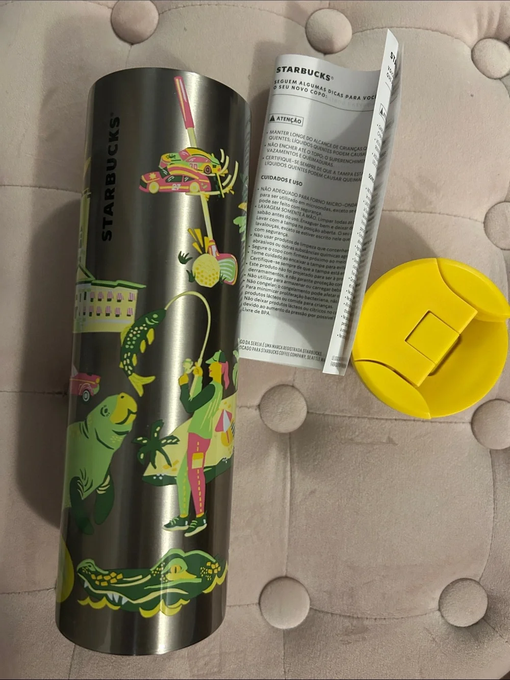 Starbucks Florida Tropical Stainless Tumbler - Yellow Accents